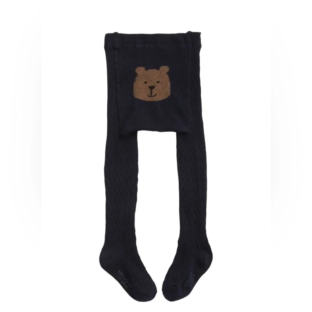 GAP Toddler Girl’s Navy Knit Tights Size: 4-5 years